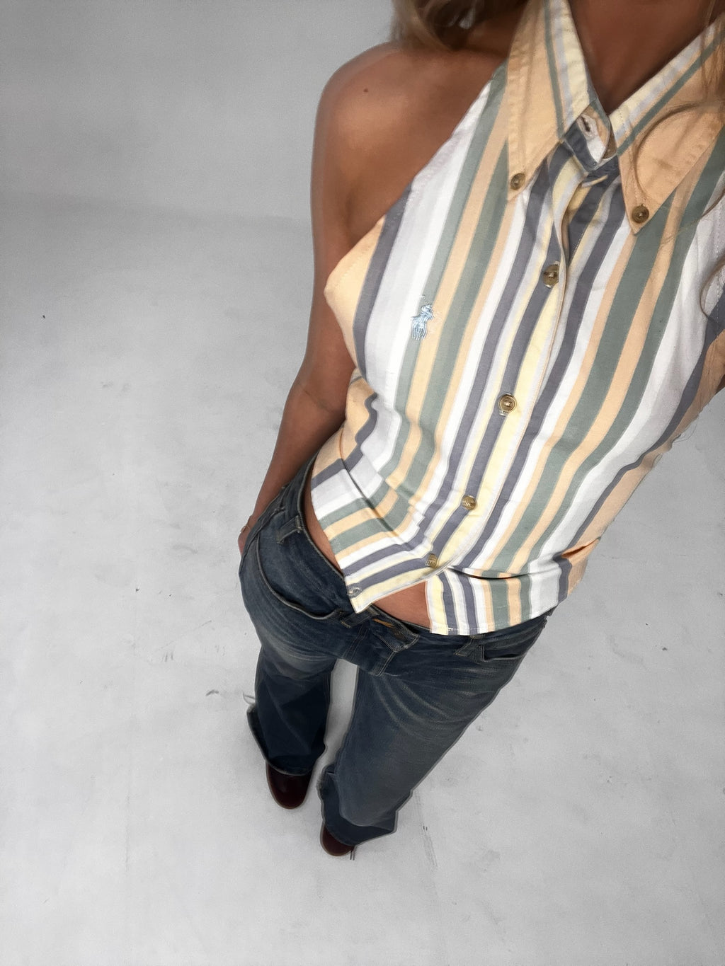 Vintage Polo Ralph Lauren Remake Striped Halter Vest