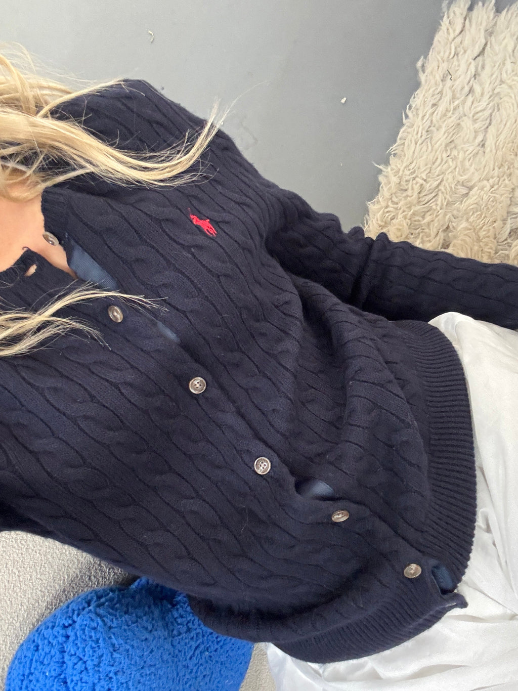 Polo Ralph Lauren Cable-Knit Cotton Crew Neck Cardigan