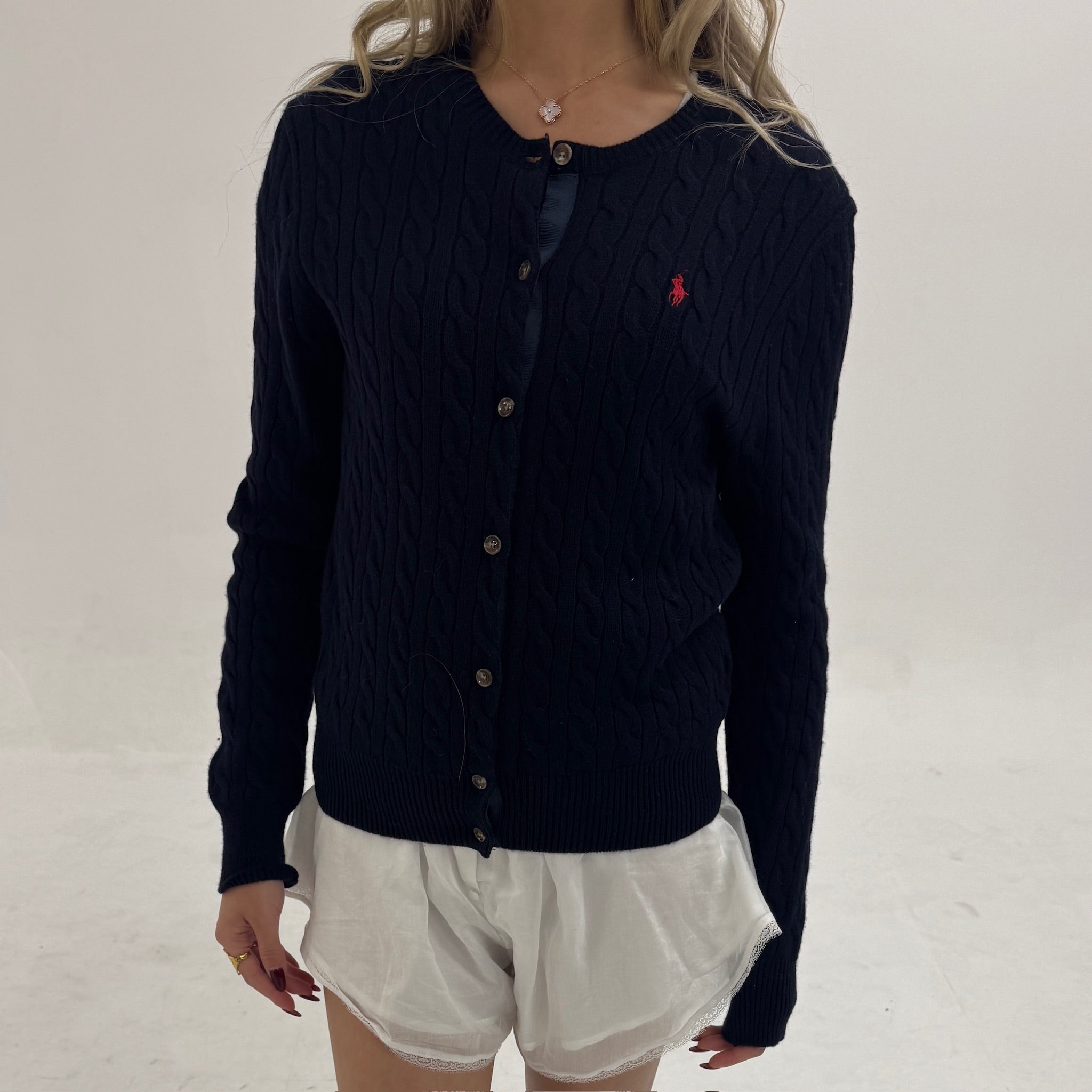 Polo Ralph Lauren Cable-Knit Cotton Crew Neck Cardigan