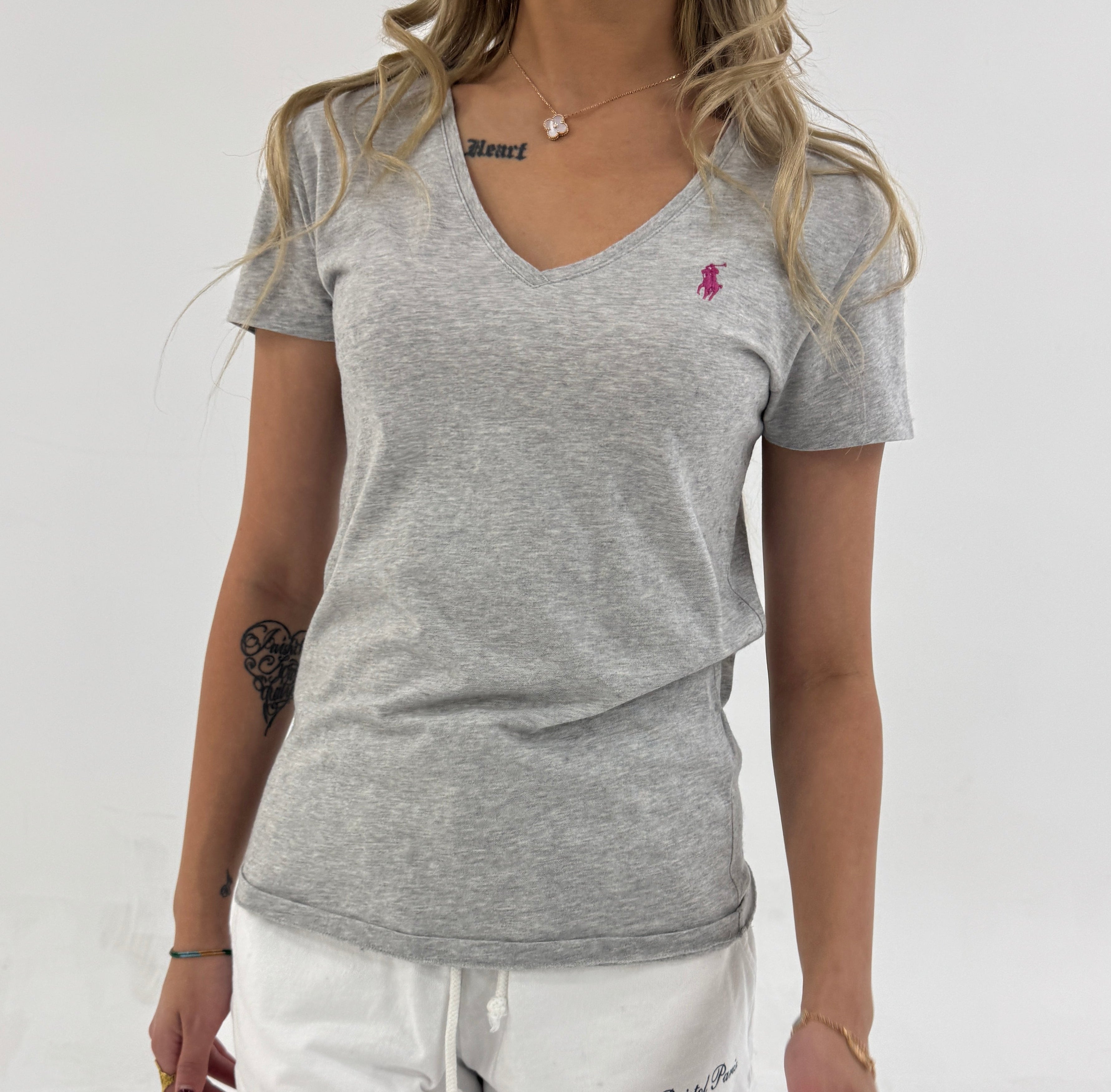 Vintage Ralph Lauren Cotton Jersey V-Neck Tee