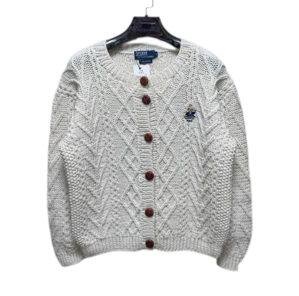 Vintage POLO By Ralph Lauren Cable-Knit Cardigan