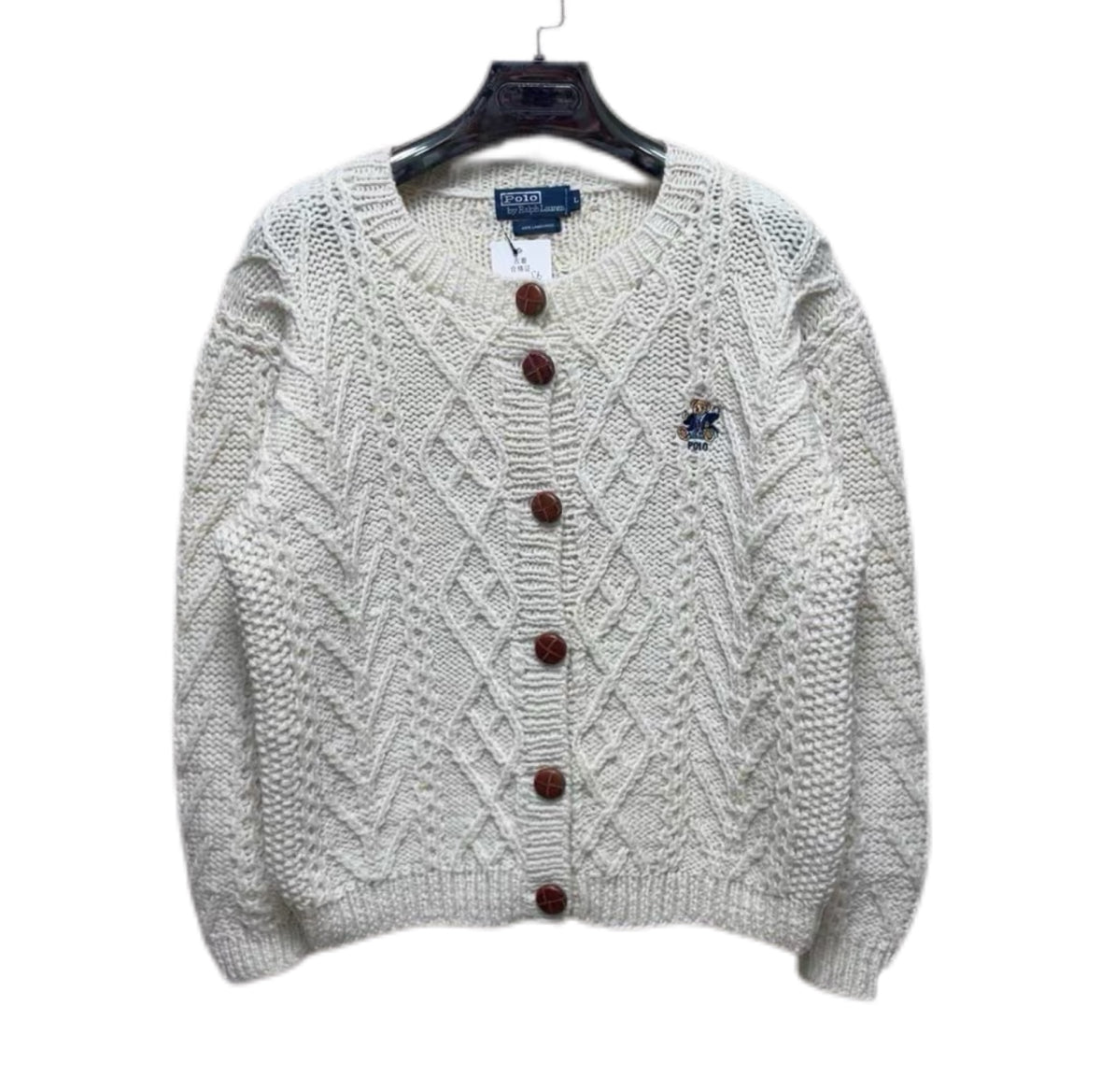 Vintage POLO By Ralph Lauren Cable-Knit Cardigan
